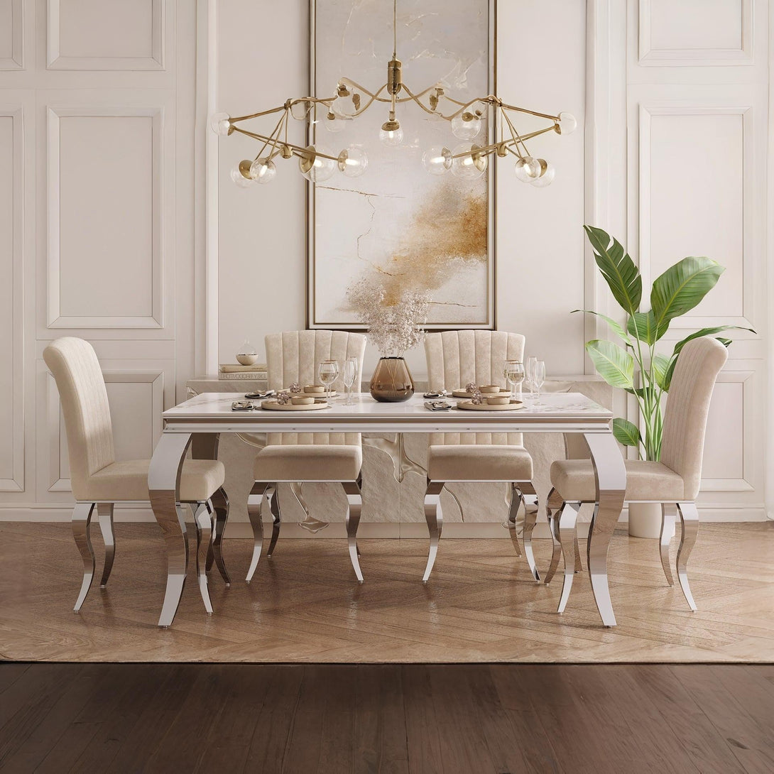 Raven Rectangle Ceramic Dining Table 160 X 90cm