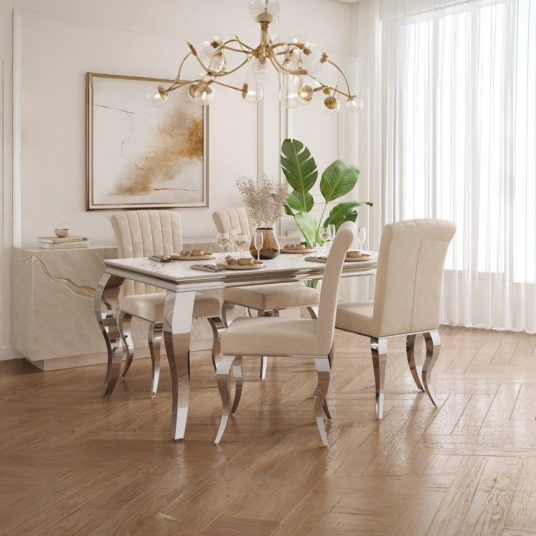 Raven Rectangle Ceramic Dining Table 160 X 90cm