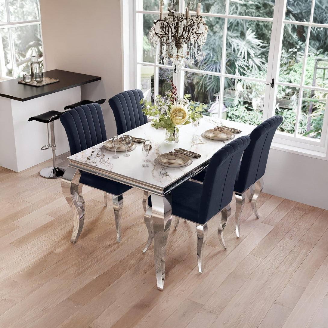 Raven Rectangle Ceramic Dining Table 160 X 90cm