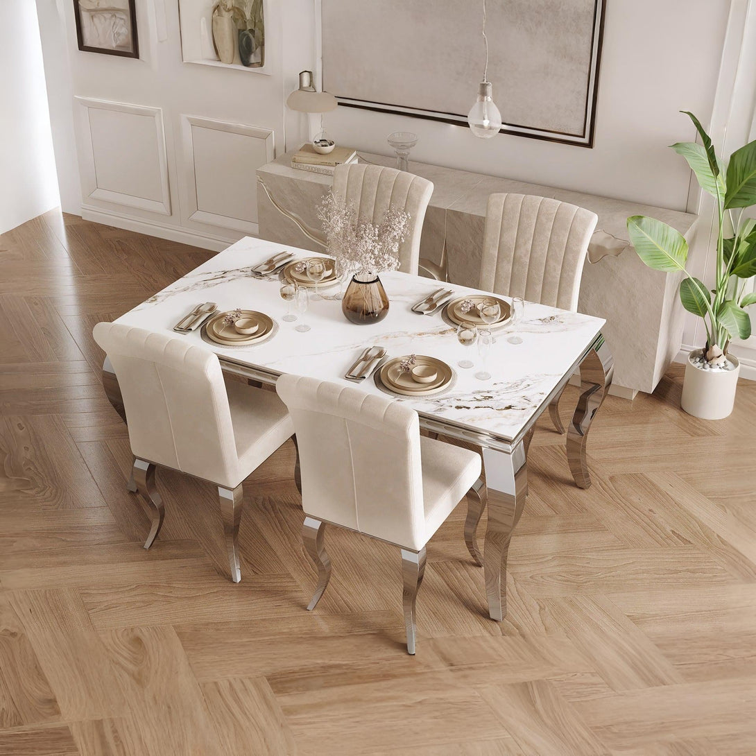 Raven Rectangle Ceramic Dining Table 160 X 90cm