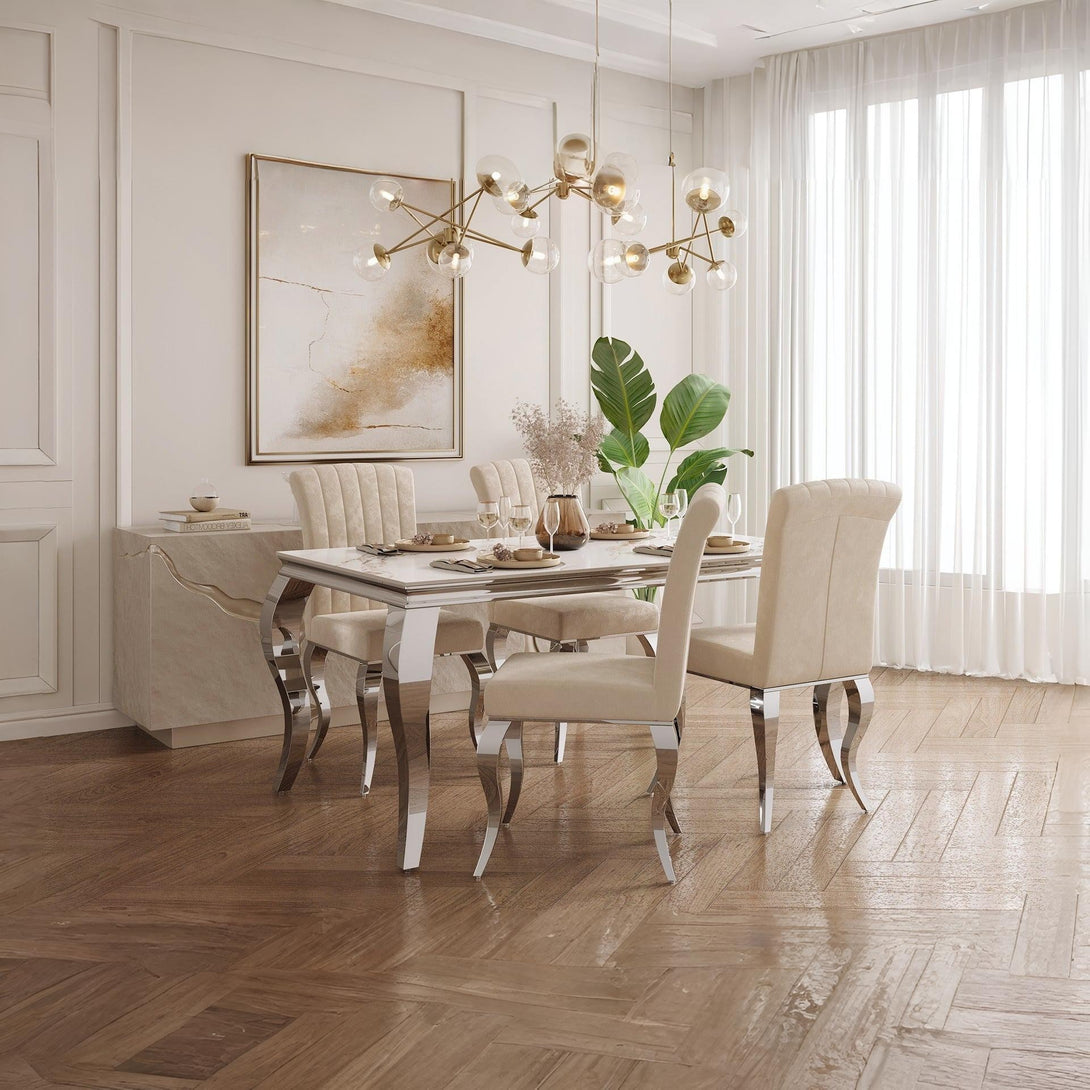 Raven Rectangle Ceramic Dining Table 160 X 90cm
