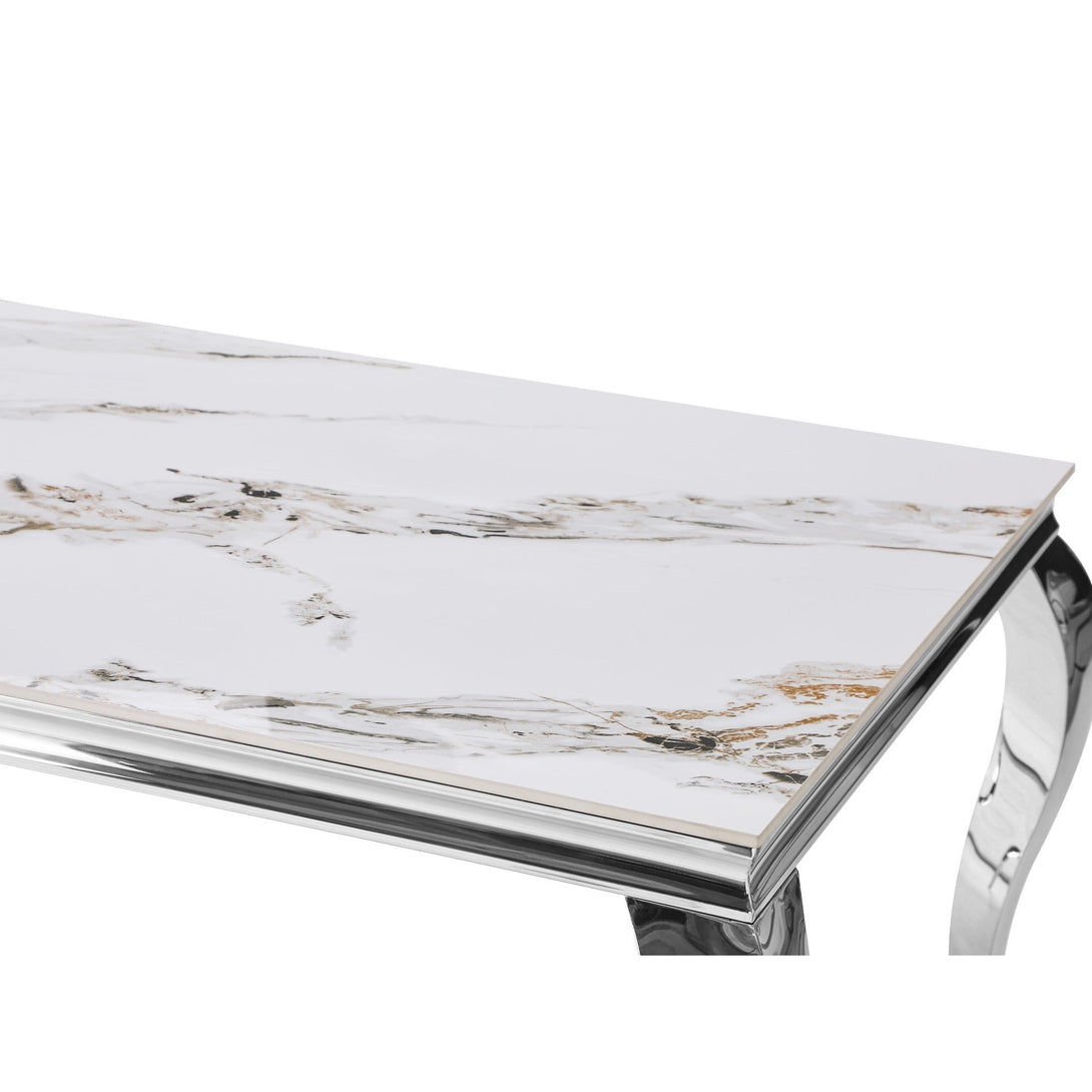 Raven Rectangle Ceramic Dining Table 160 X 90cm