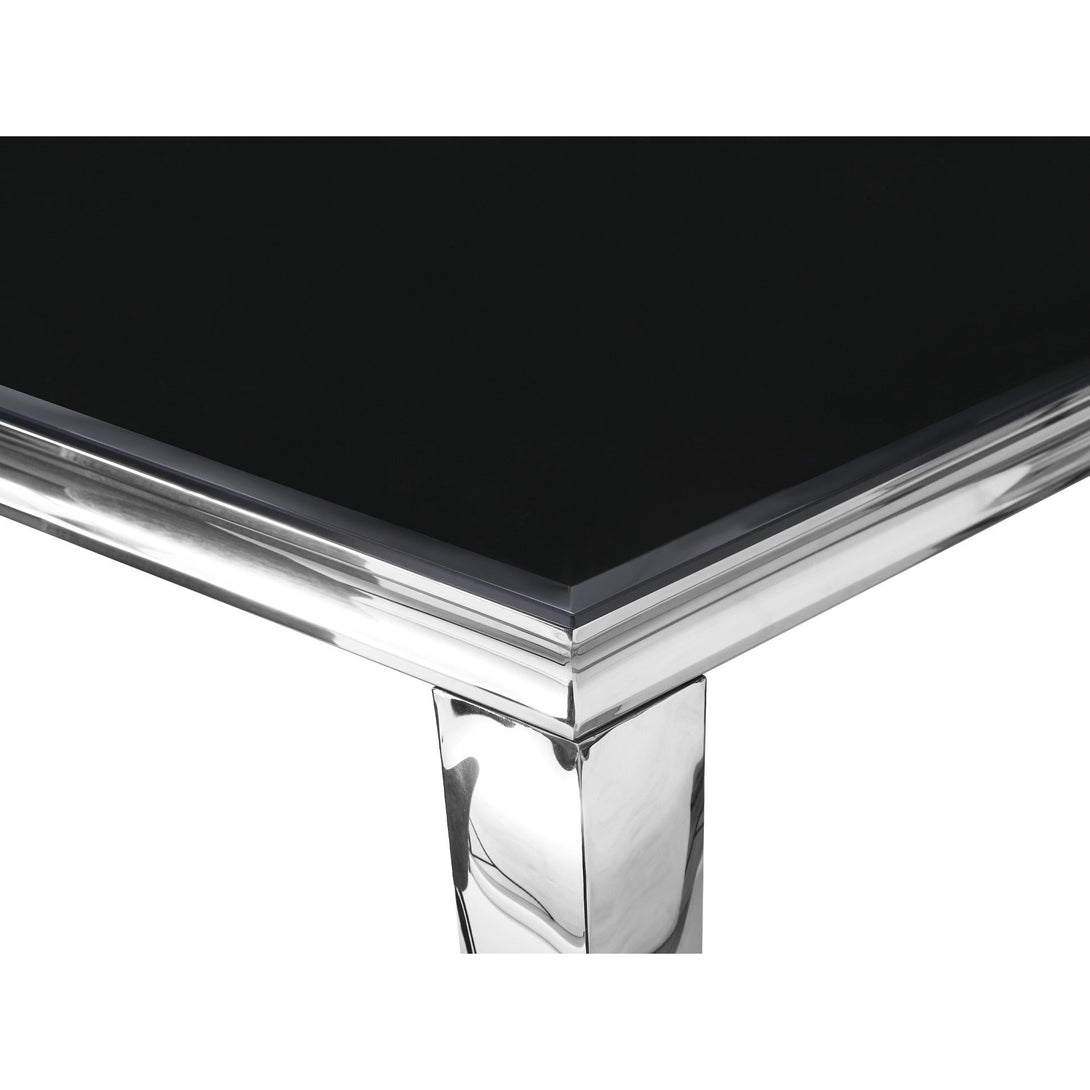 Alba Tempered Glass Dining Table 160 x 90CM - Black