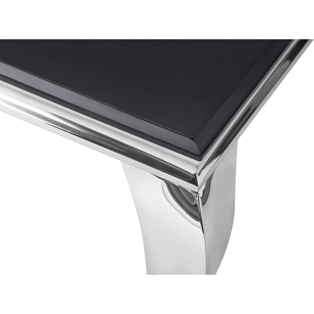 Alba Tempered Glass Side Table - Black