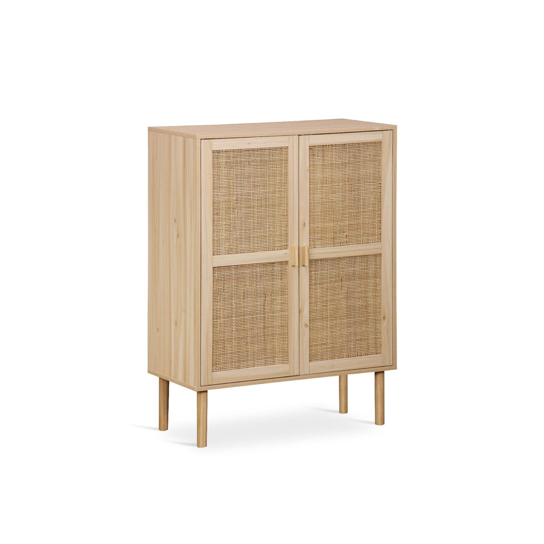 Gila 2 Doors Rattan Cabinet - Natural