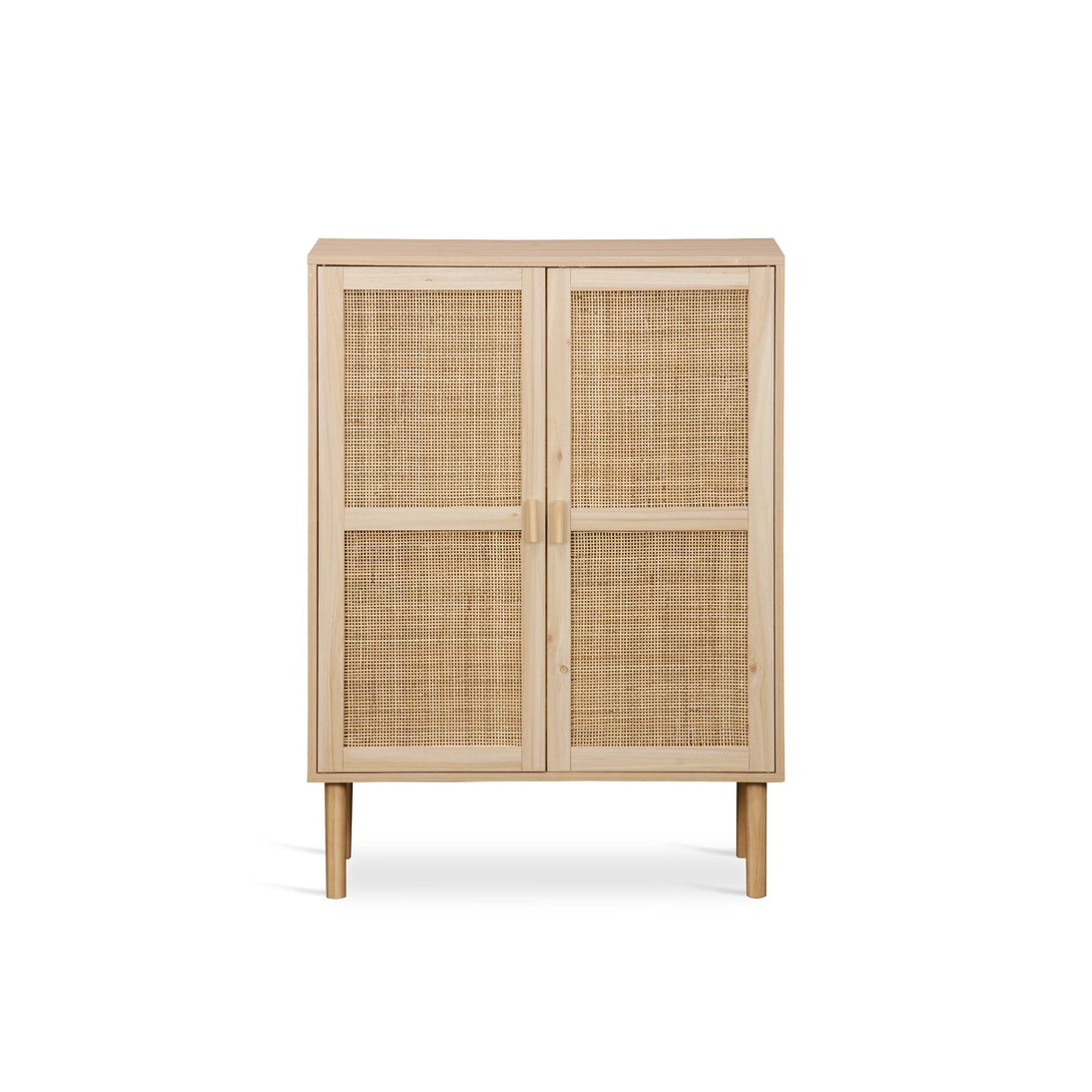 Gila 2 Doors Rattan Cabinet - Natural