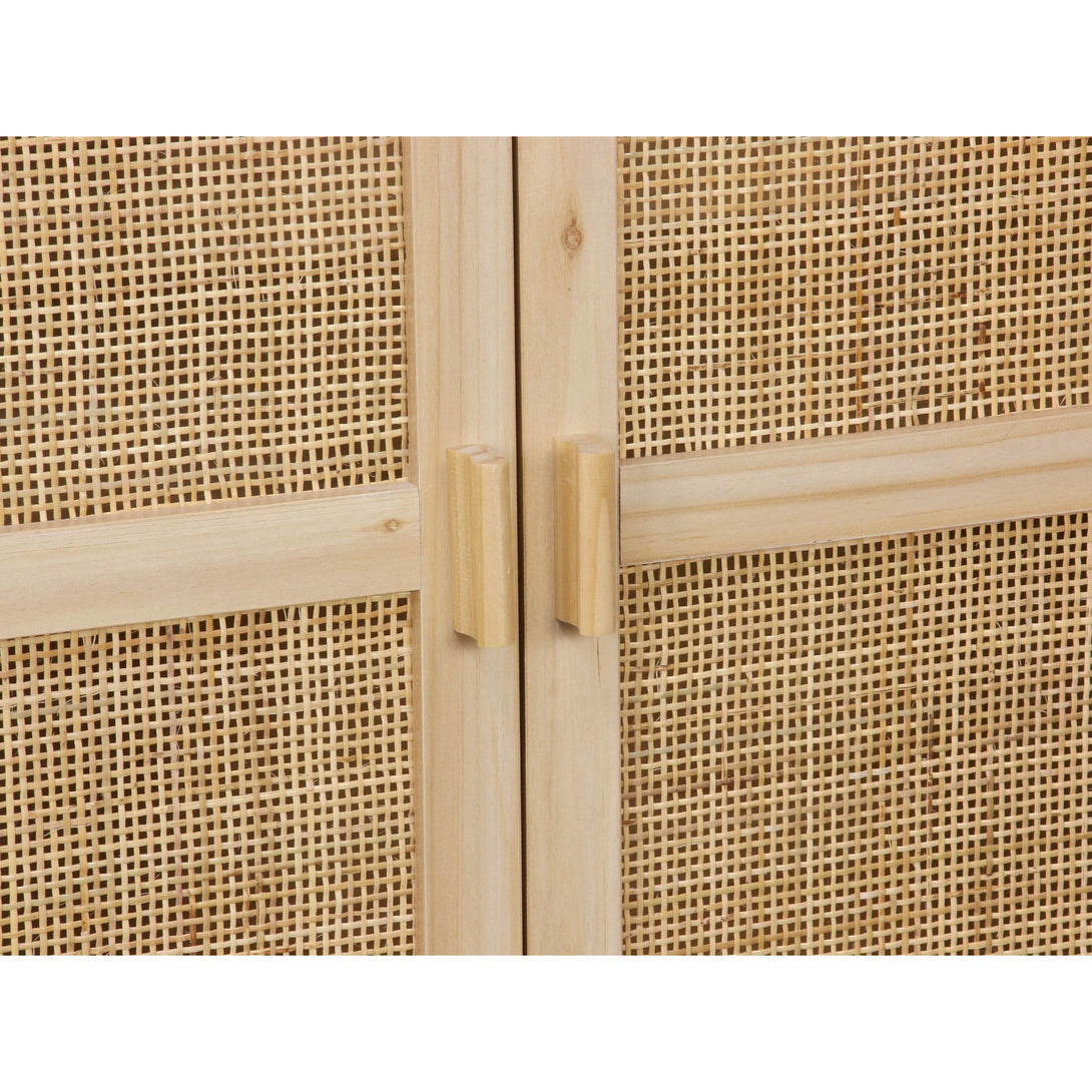 Gila 2 Doors Rattan Cabinet - Natural