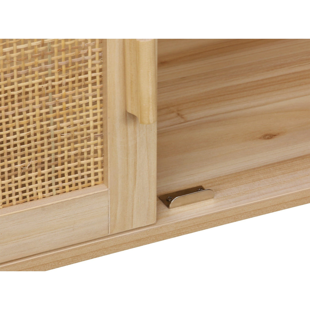 Gila Rattan Bookshelf Display Shelf - Natural