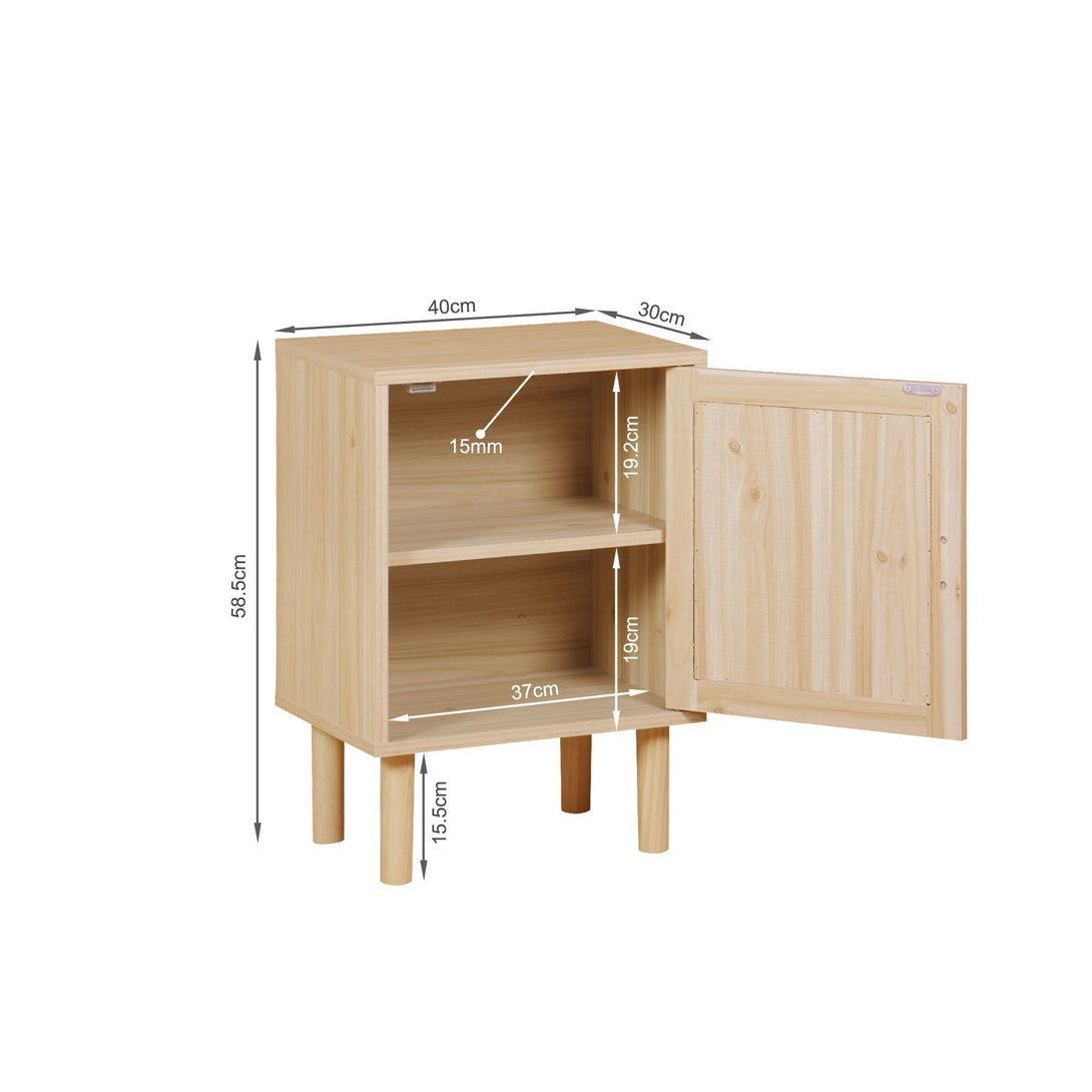 Gila Rattan Bedside Table - Natural