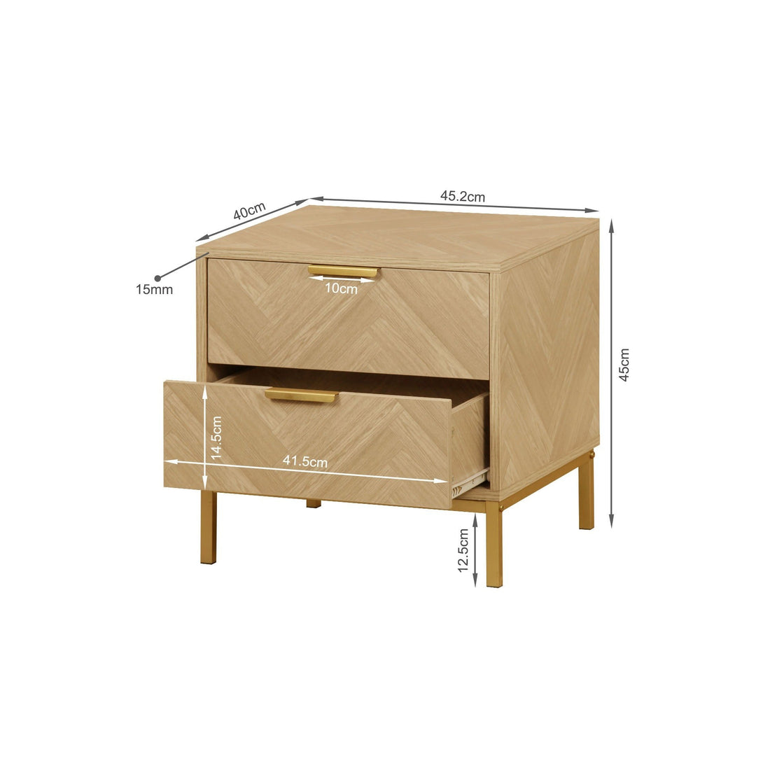 Mesa Bedside Table - Natural