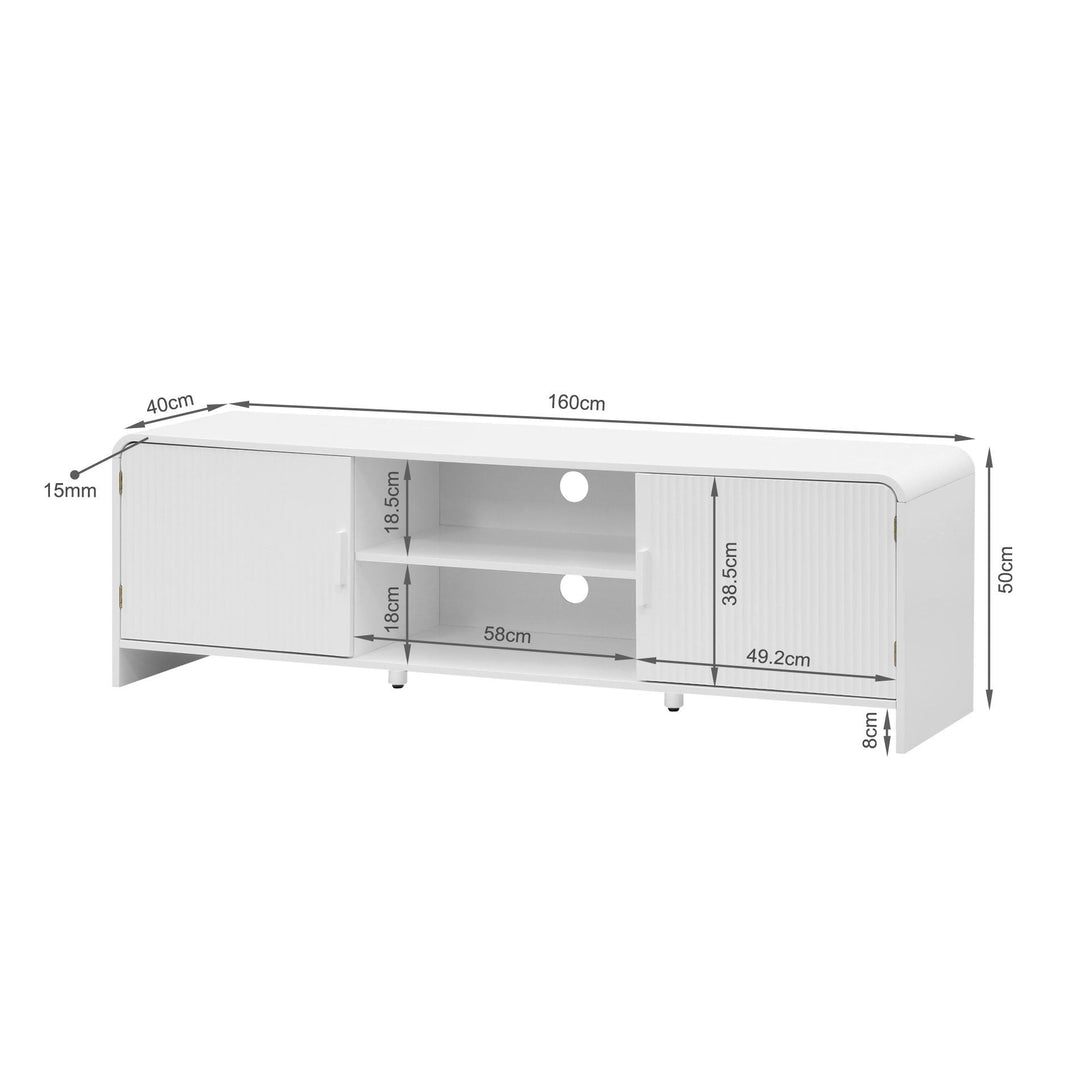 Cannock 1.6m Entertainment Unit - White