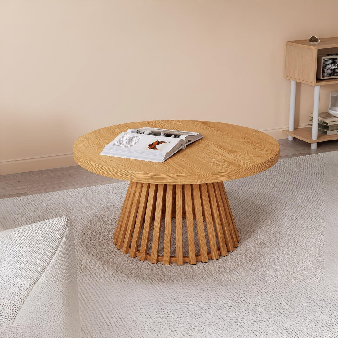 Yardley Round Coffee Table 90cm - Oak