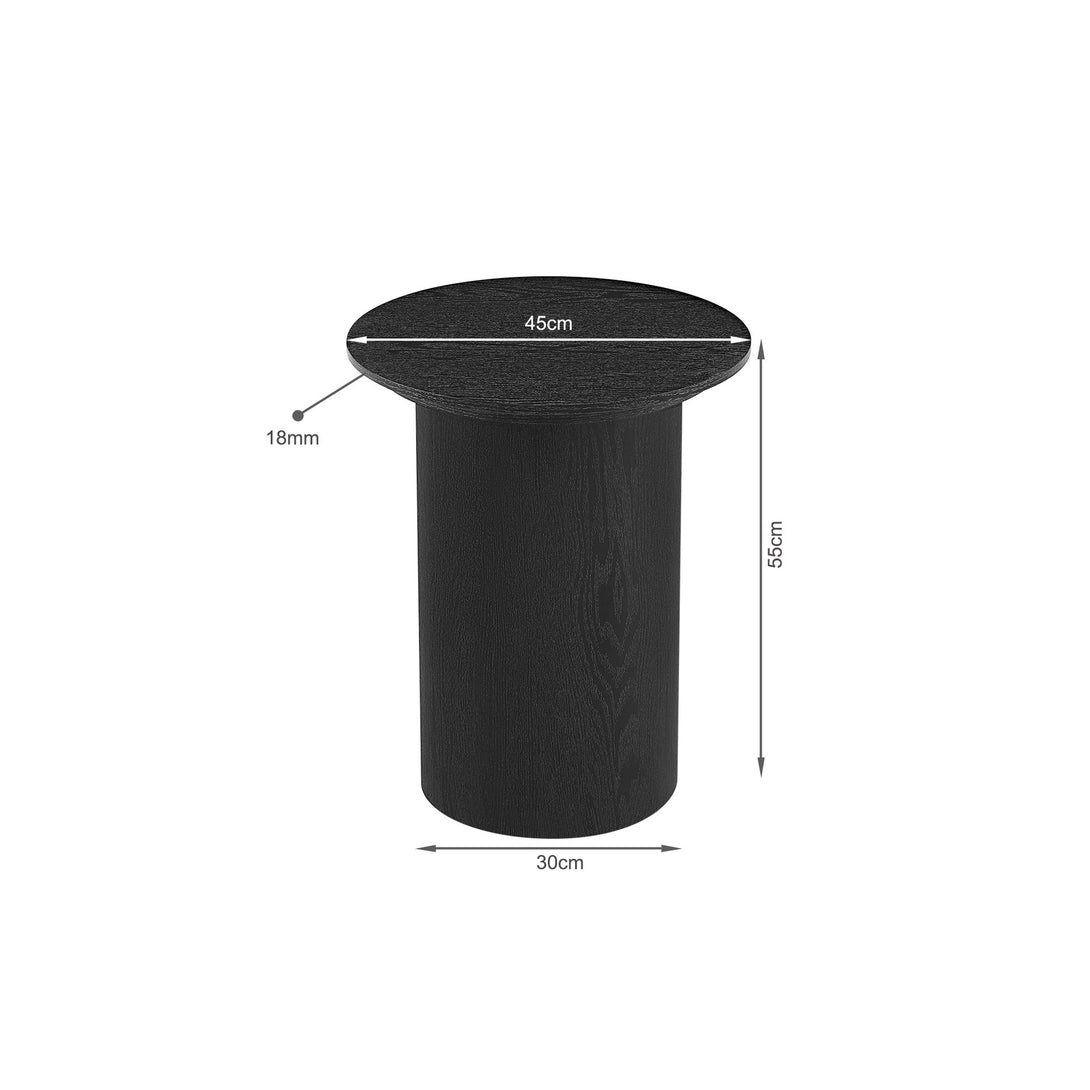 Adley Round Coffee Table 45cm - Black
