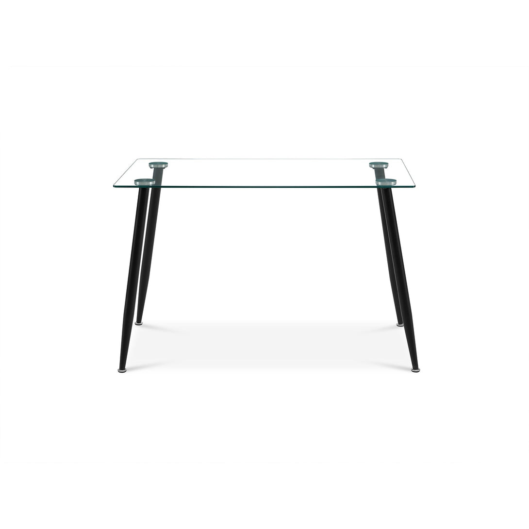 Eliot Tempered Glass Top Dining Table 120 x 70cm - Black