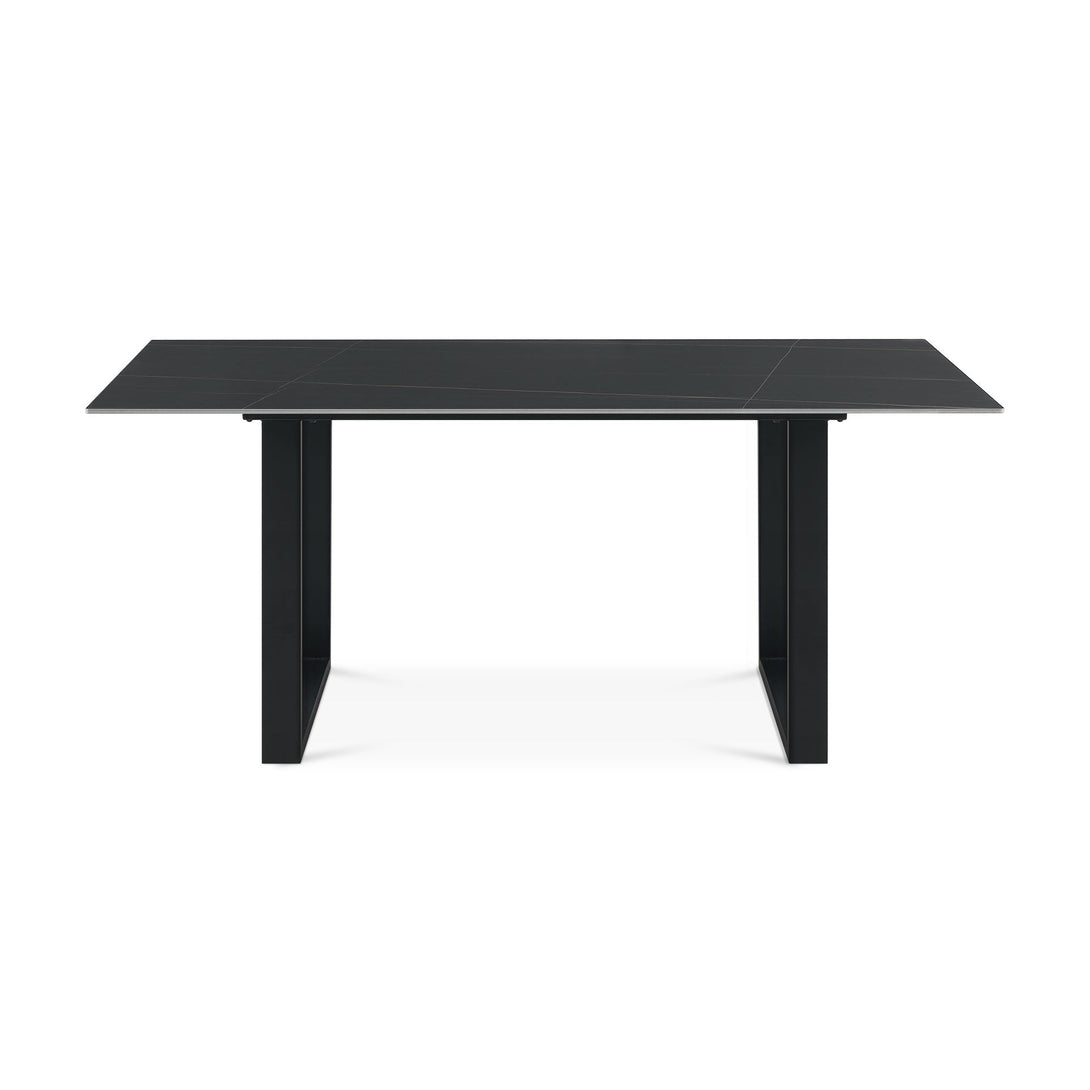 Ceramic Dining Table 180 x 90cm - Golden Black