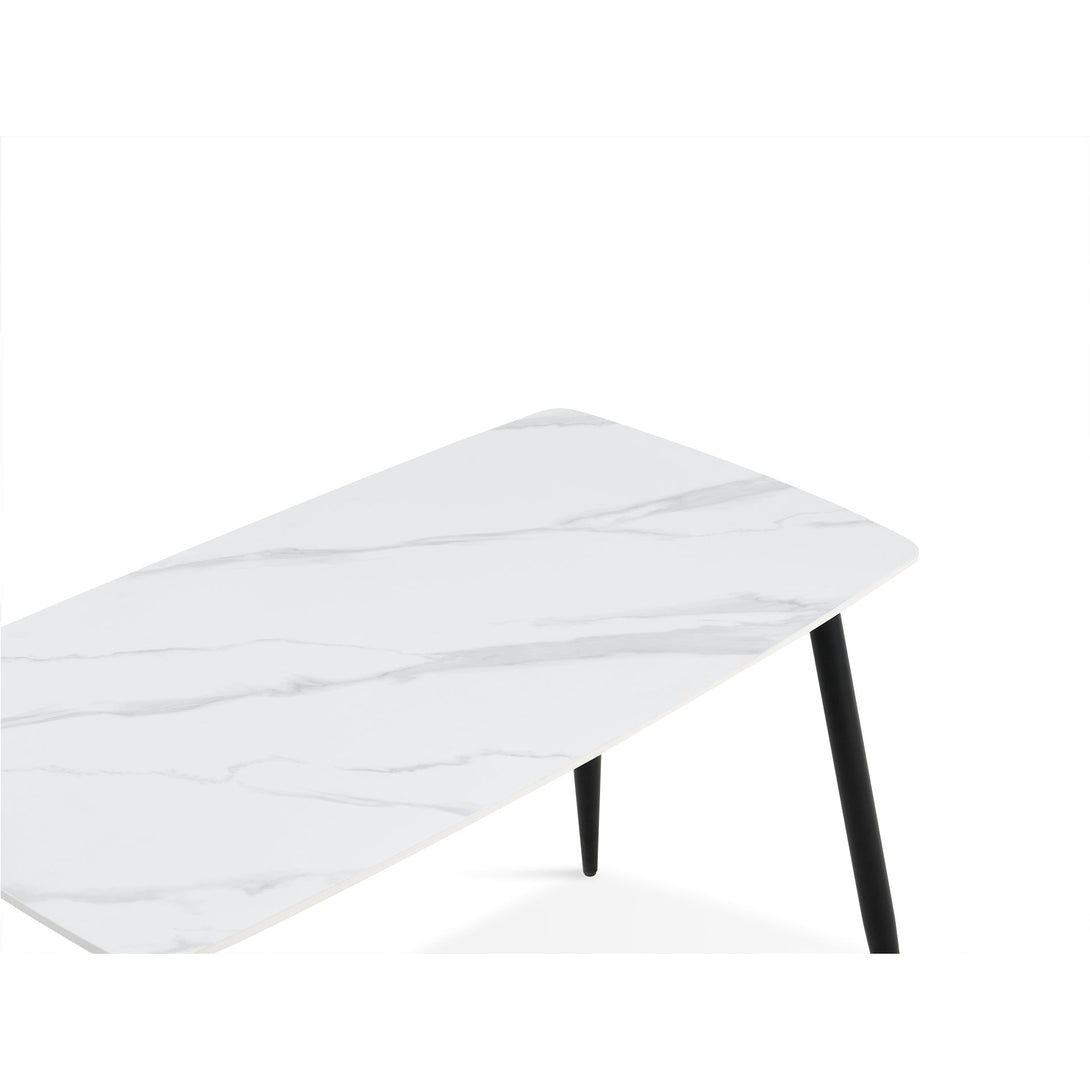 Adley Matt Ceramic Dining Table 120 x 69.5cm - White