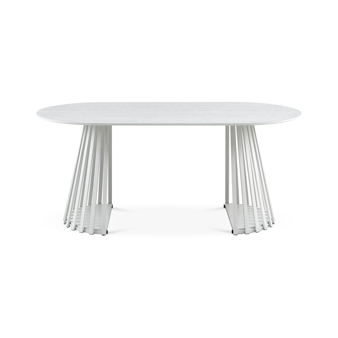 Kieran Oval Dining Table 180 x 90cm - White