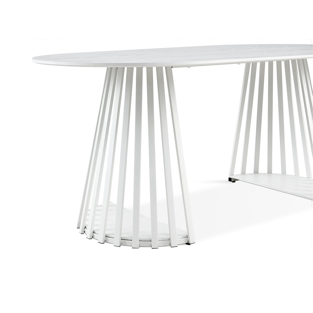 Kieran Oval Dining Table 180 x 90cm - White