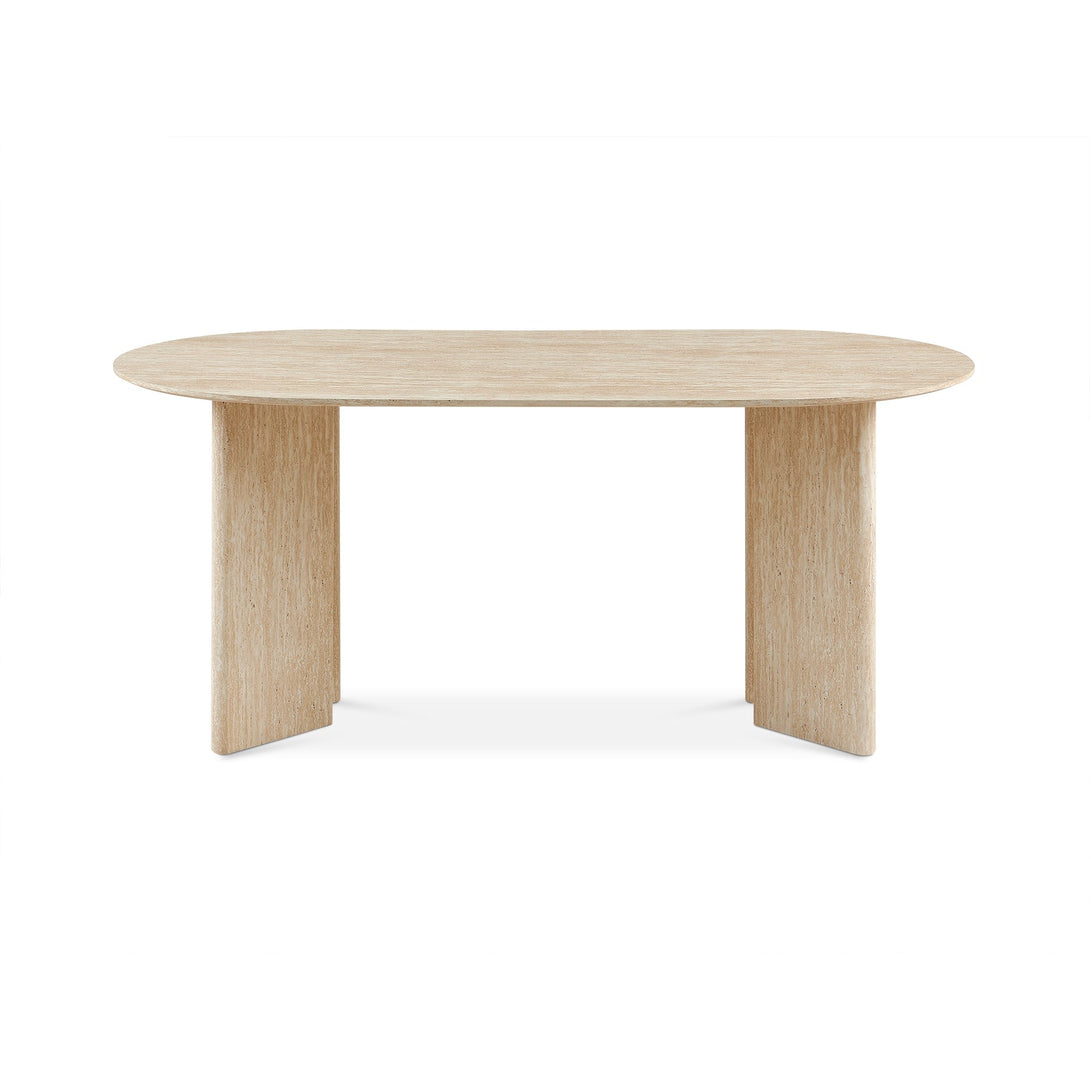 Xanthe Oval Dining Table 180 x 90cm - Travertine