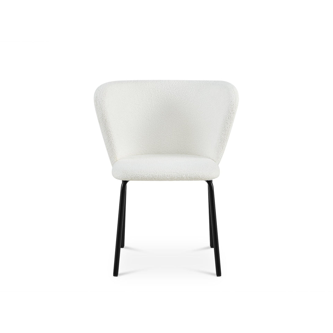 Blair Teddy Fabric Dining Chair - Set of 2 - White
