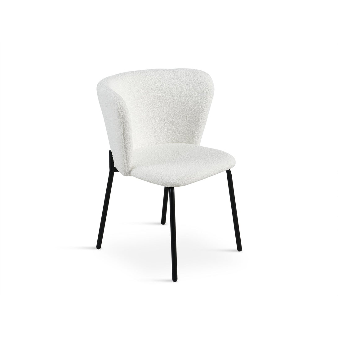 Blair Teddy Fabric Dining Chair - Set of 2 - White