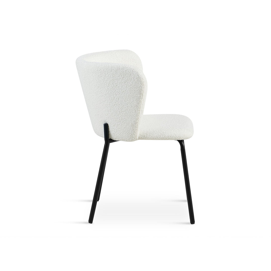 Blair Teddy Fabric Dining Chair - Set of 2 - White