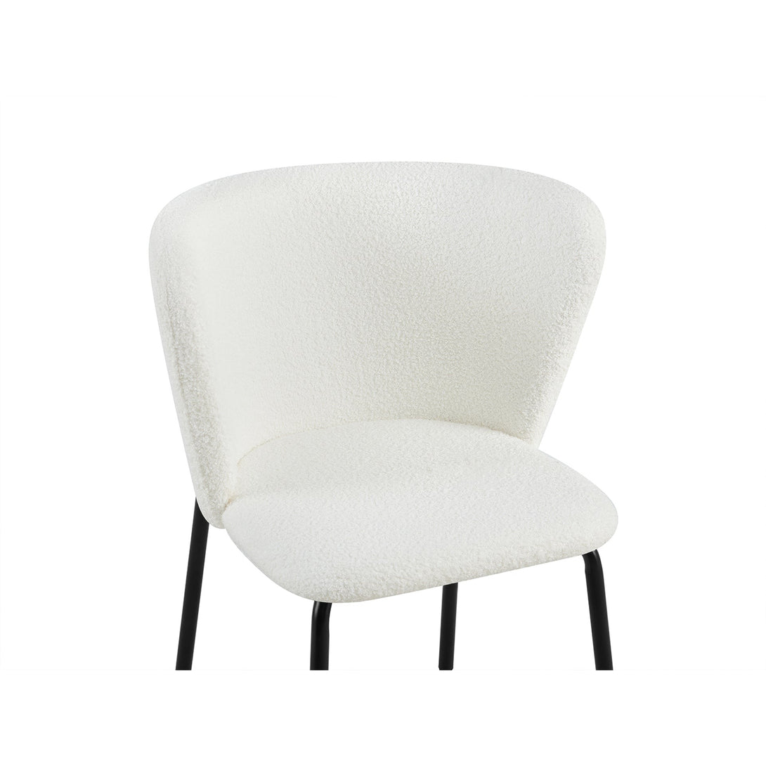 Blair Teddy Fabric Dining Chair - Set of 2 - White