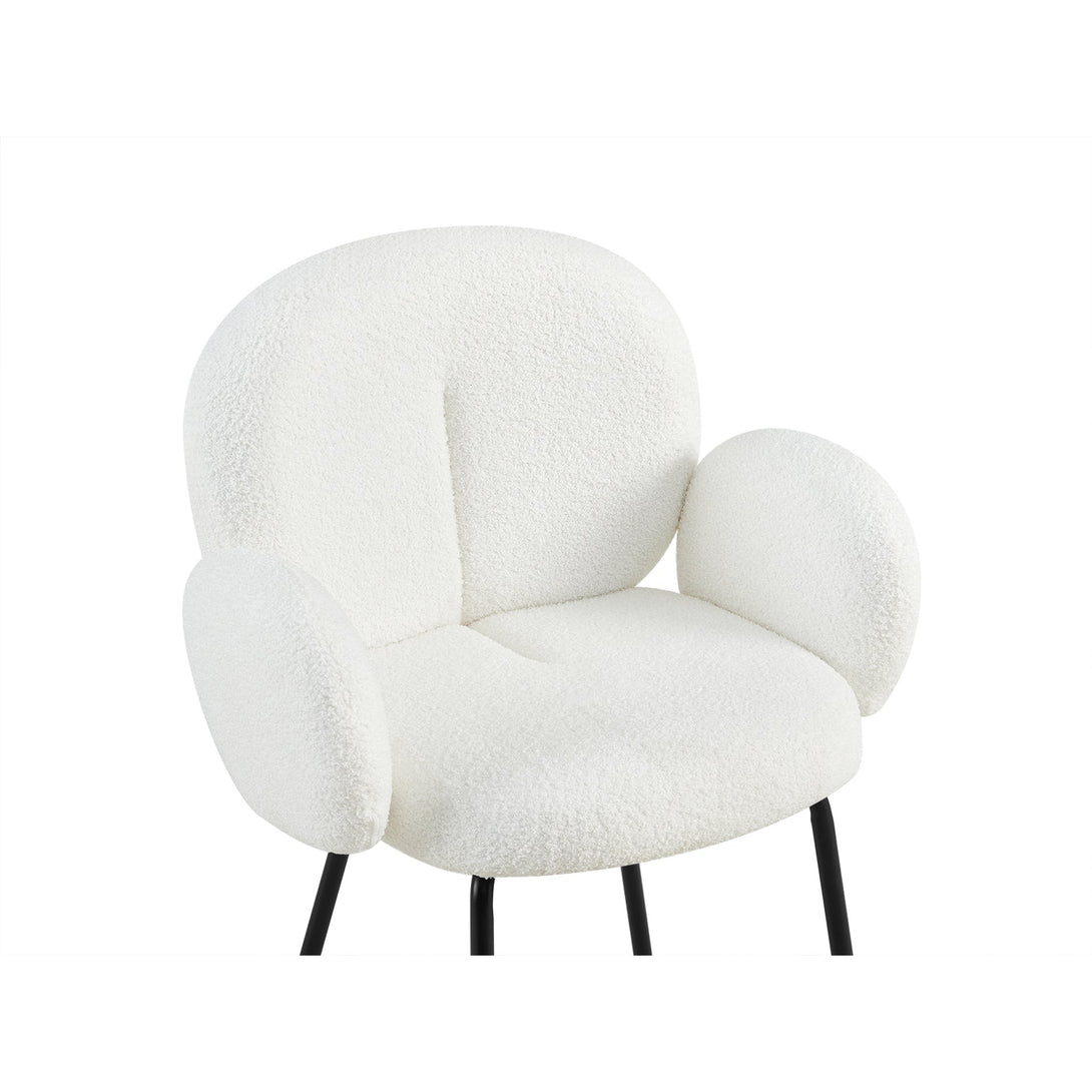 Lennon Teddy Fabric Dining Chair - Set of 2 - White
