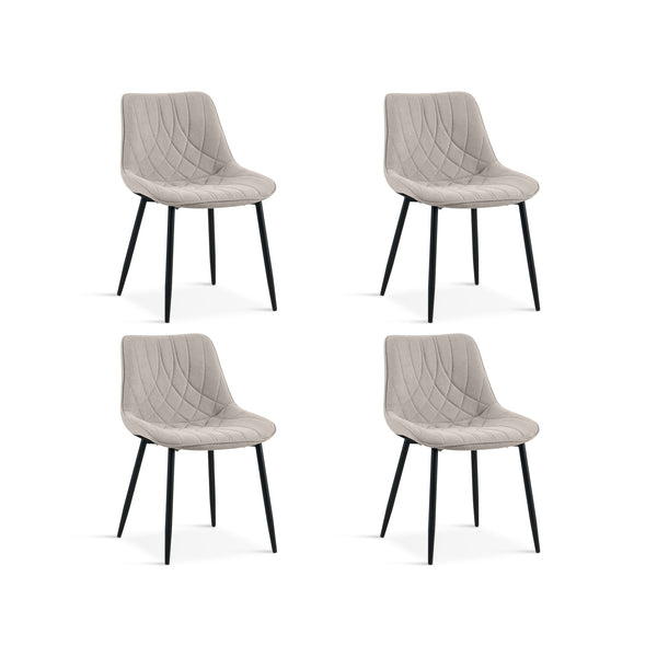 Payton Fabric Dining Chair - Set of 4 - Grey