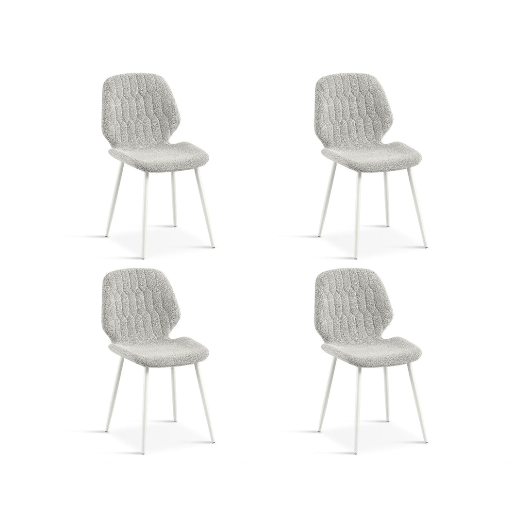 River Fabric Dining Chair - Set of 4 - Light Grey