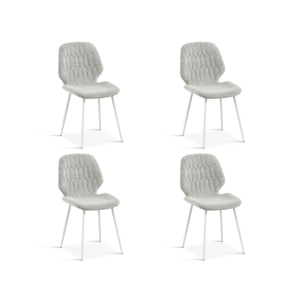 River Fabric Dining Chair - Set of 4 - Light Grey