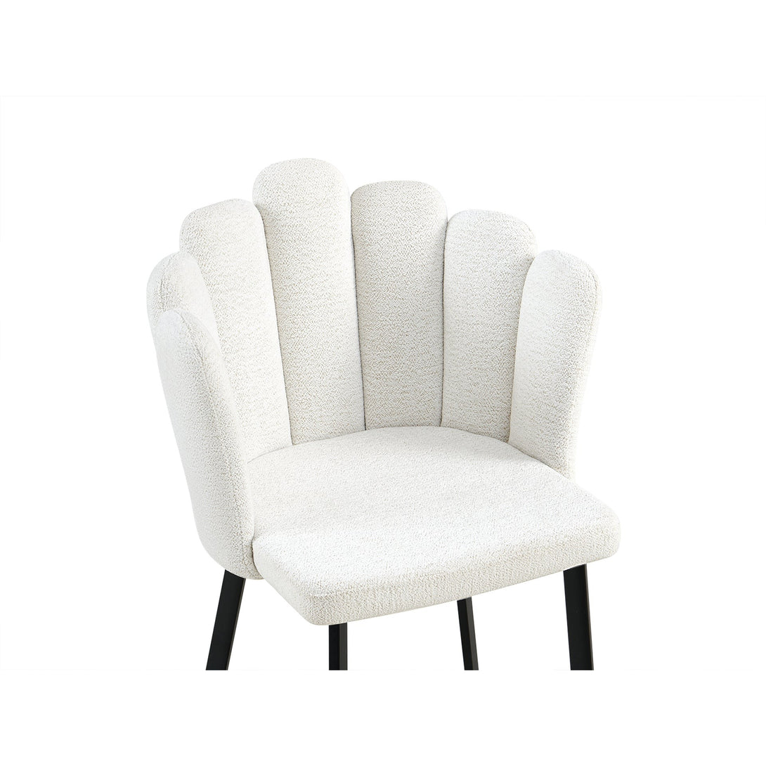 Urban Petal-shaped Upholstered Dining Chair - Set of 2 - Beige