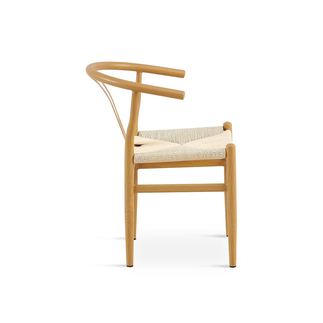 Winter Rope Seat Dining Chair Wishbone Chair Replica - Set of 2 - Natural