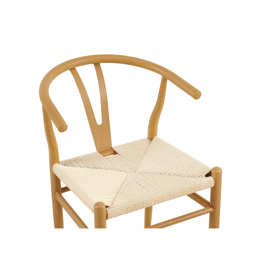 Winter Rope Seat Dining Chair Wishbone Chair Replica - Set of 2 - Natural