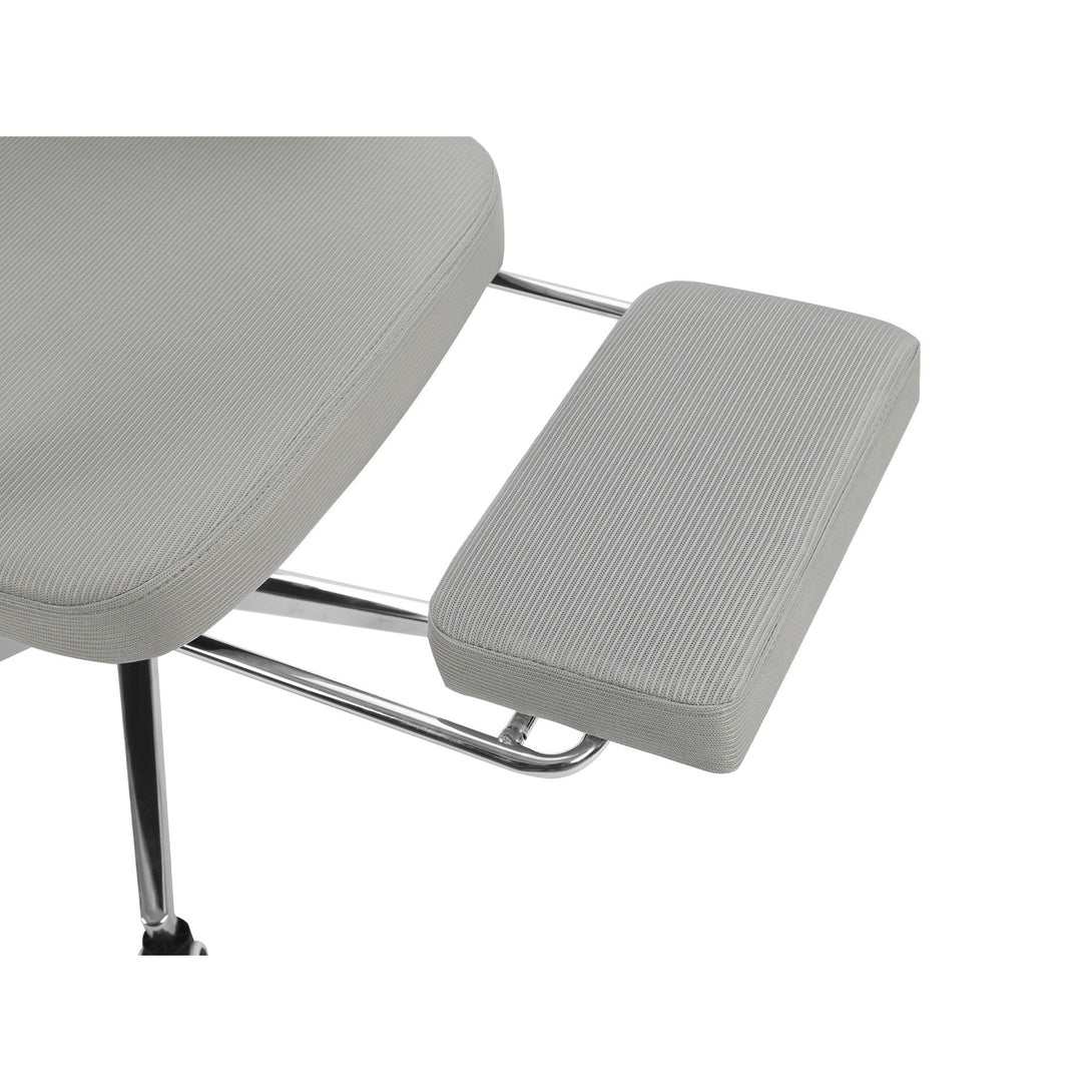 Melissa Office Chair with Footrest - Grey + White