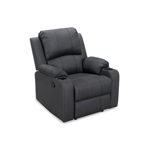 Marton Manual Recliner Chair - Black
