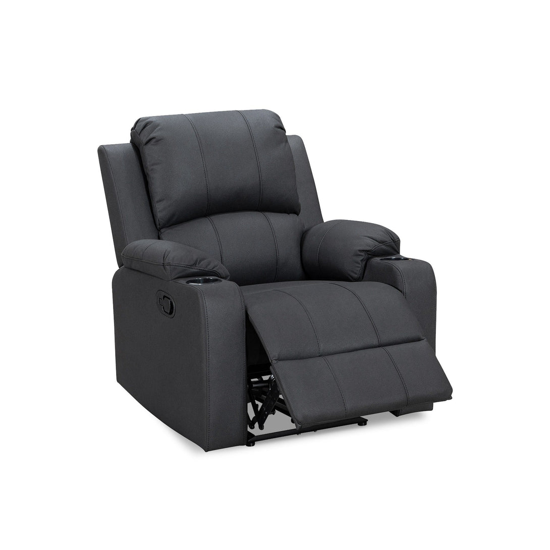 Marton Manual Recliner Chair - Black