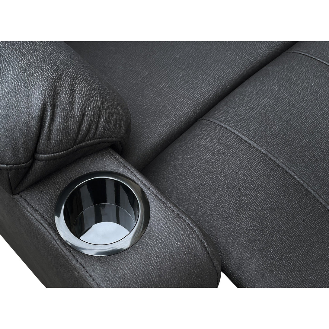 Marton Electric 3 Seater Recliner Sofa - Black