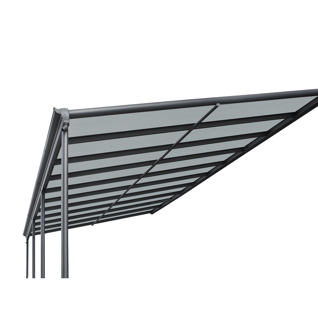 Patio Canopy 20' x 10' ft - 6.18 x 3.03 x 2.58M - CHARCOAL GREY