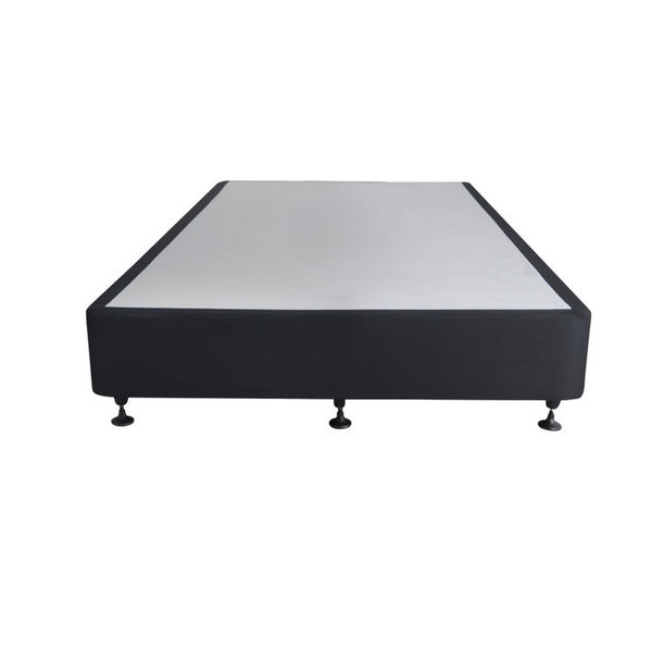 Charles Fabric Queen Bed Base 4 Drawers - Black