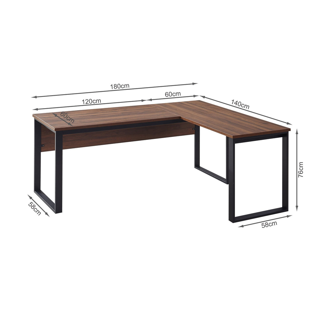 Nakia Computer Corner Desk - Walnut