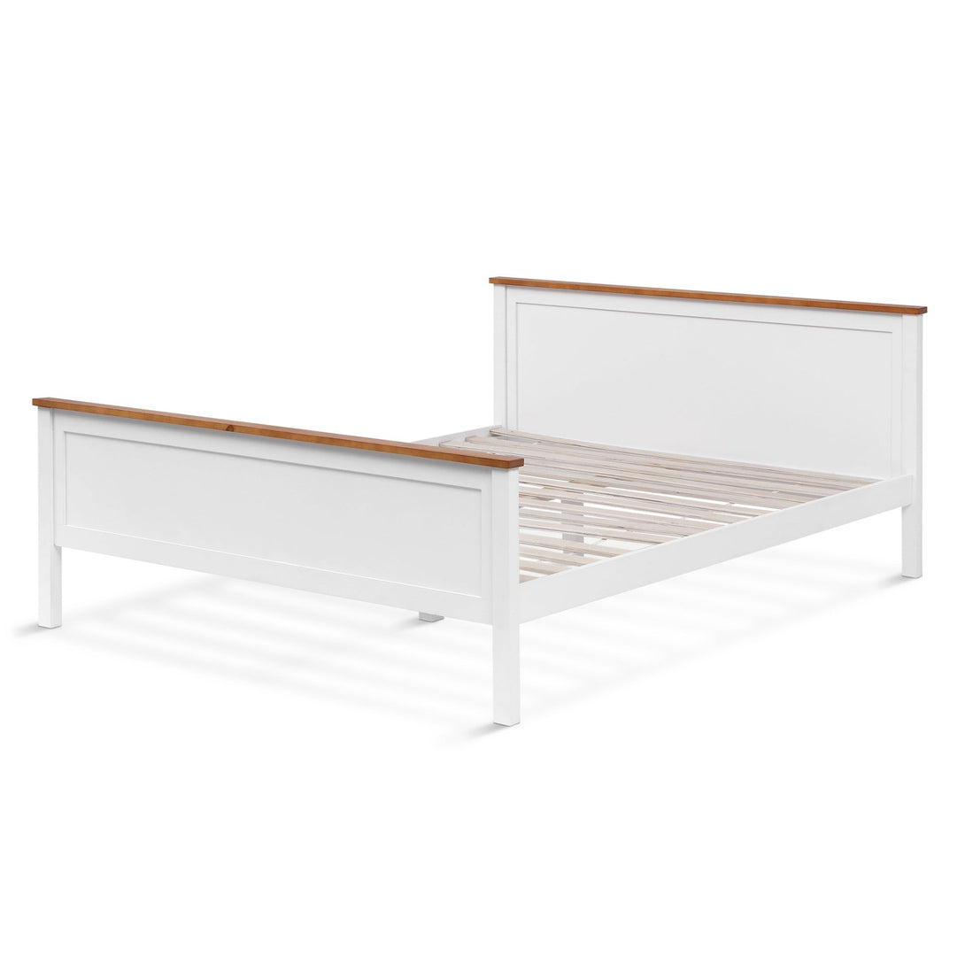 Kamet Queen Wooden Bed Frame - White
