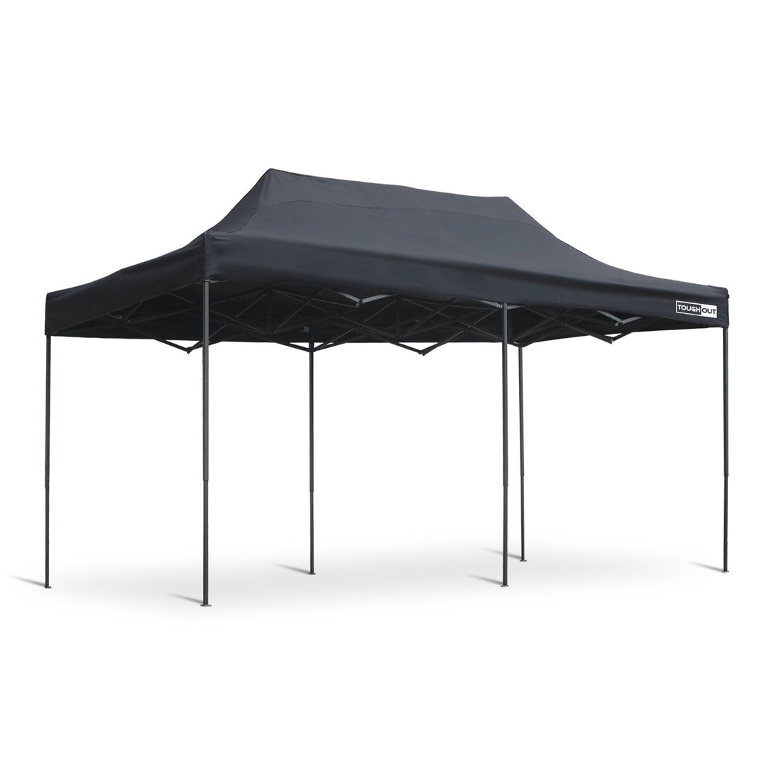 Toughout Breeze Gazebo with 3 Side Walls 3x6m - Black