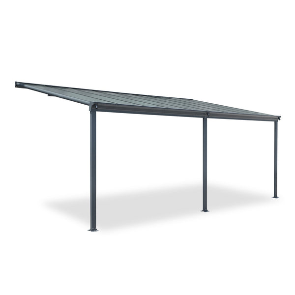 Patio Canopy 16'x10' ft - 4.96 x 3.03 x 2.58m - Charcoal Grey