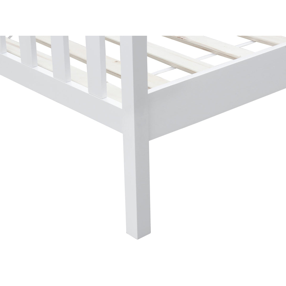 Andes Queen Wooden Bed Frame - White