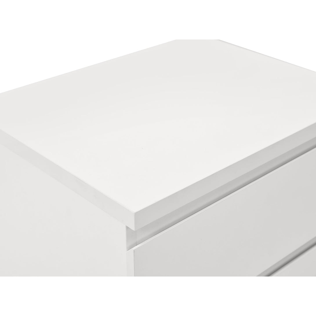 Tongass Wooden Bedside Table - White