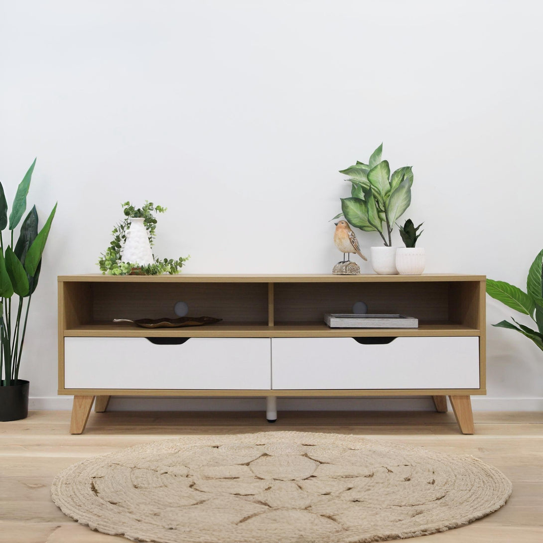 Schertz 1.4m Entertainment Unit - Oak