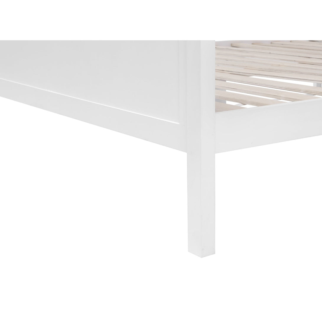 Kamet Queen Wooden Bed Frame - White