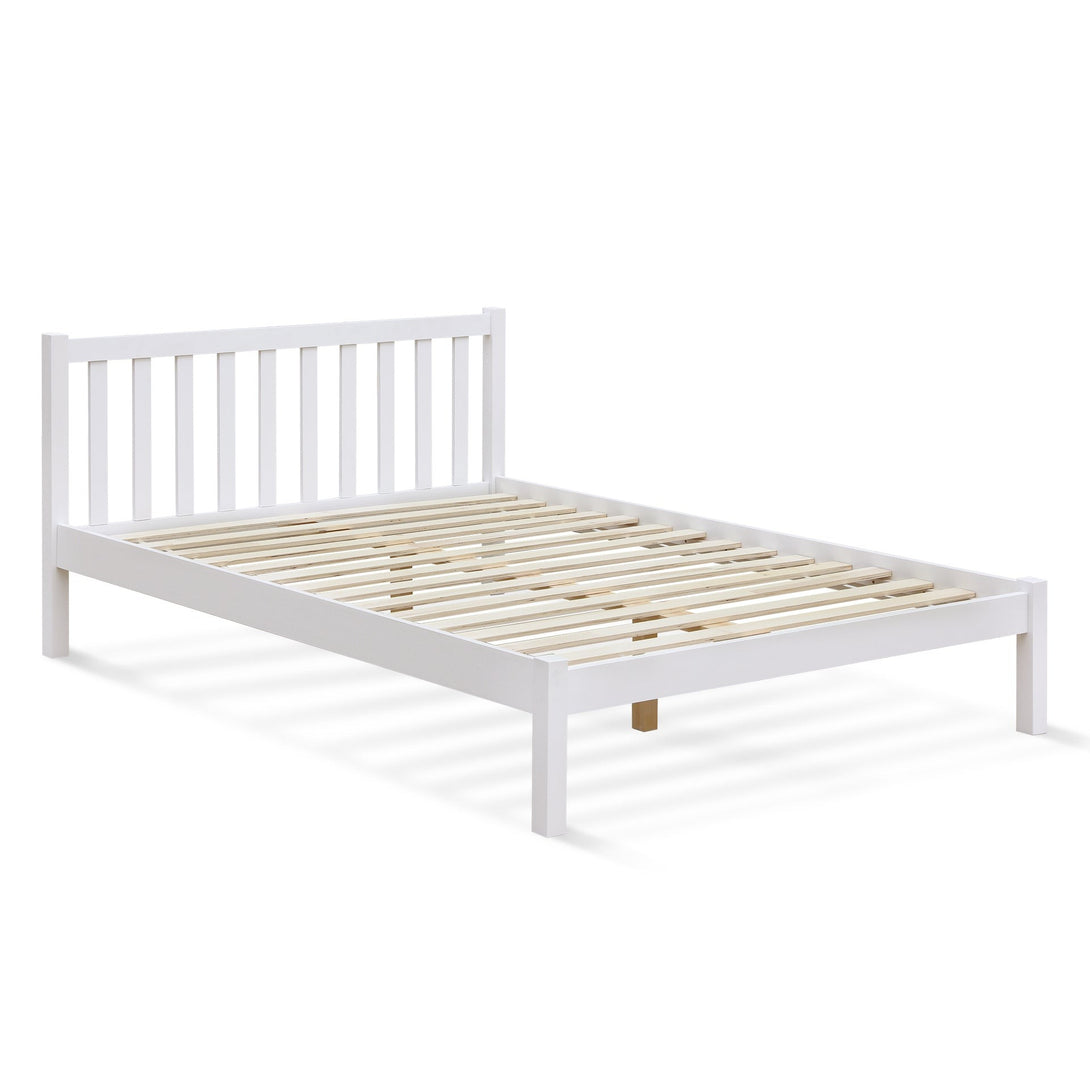 Baker Double Wooden Bed Frame - White