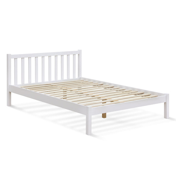 Baker Double Wooden Bed Frame - White